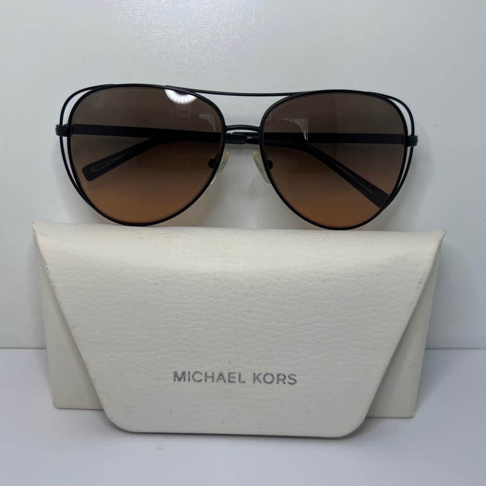 Michael Kors Black Frame Sunglasses with Brown Lenses